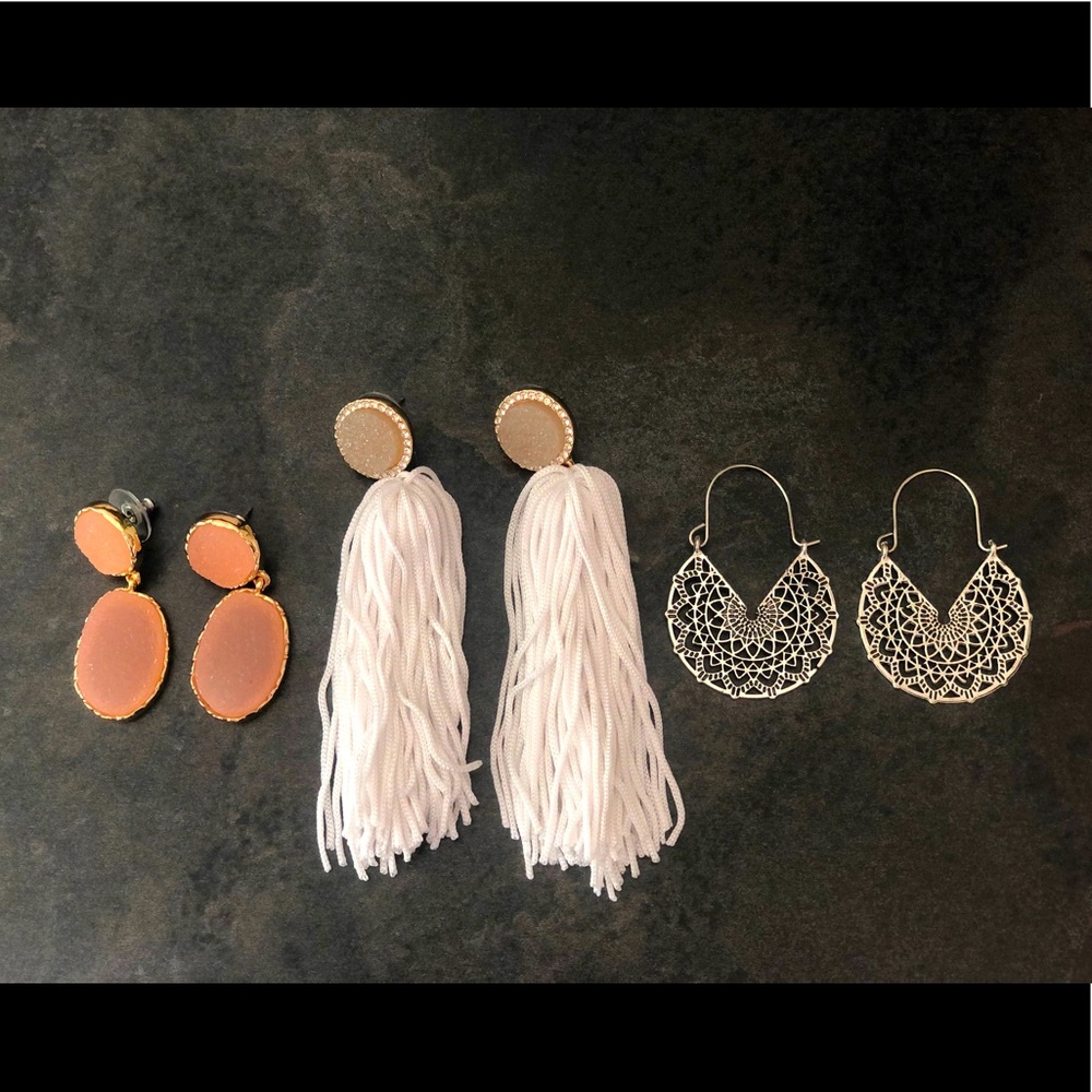 3 pair of NEW dangle earrings